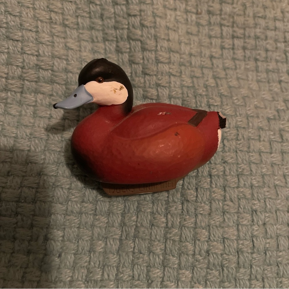 Ducks Unlimited Ruddy Duck Miniature Decoy Resin Figurine Jett Brunet 2013 Read